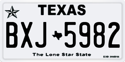TX license plate BXJ5982