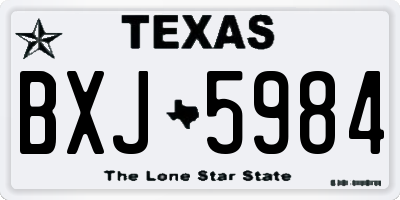 TX license plate BXJ5984