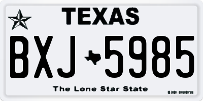 TX license plate BXJ5985