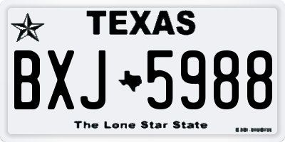 TX license plate BXJ5988