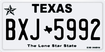 TX license plate BXJ5992