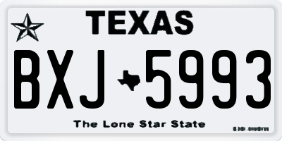 TX license plate BXJ5993