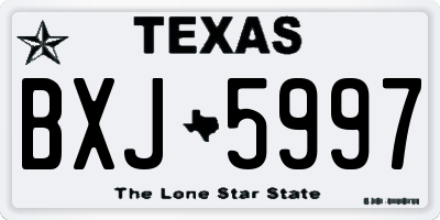 TX license plate BXJ5997