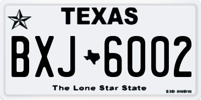 TX license plate BXJ6002