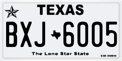 TX license plate BXJ6005