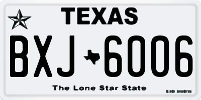TX license plate BXJ6006