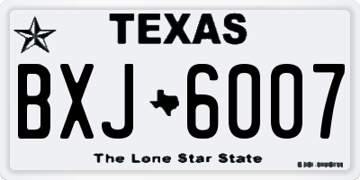 TX license plate BXJ6007
