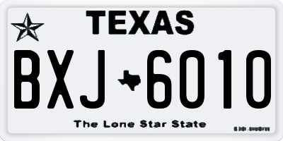 TX license plate BXJ6010
