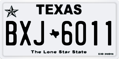 TX license plate BXJ6011