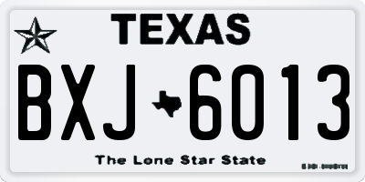 TX license plate BXJ6013