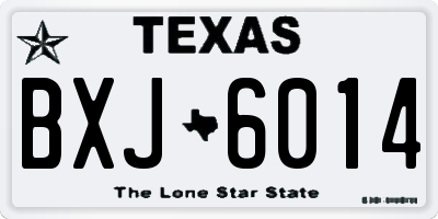 TX license plate BXJ6014