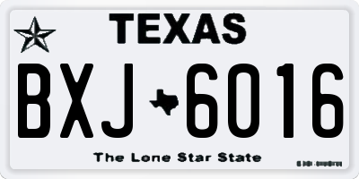 TX license plate BXJ6016