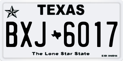 TX license plate BXJ6017