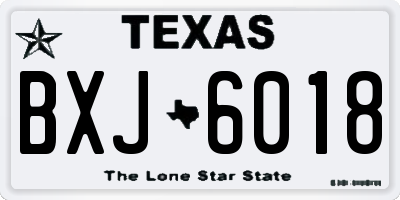 TX license plate BXJ6018