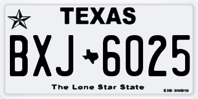 TX license plate BXJ6025