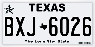 TX license plate BXJ6026