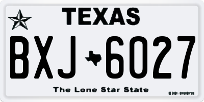 TX license plate BXJ6027