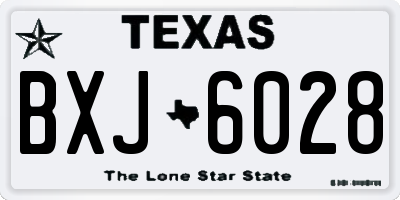 TX license plate BXJ6028