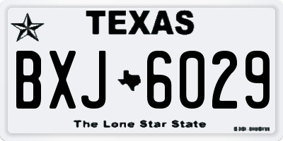 TX license plate BXJ6029