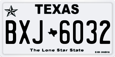 TX license plate BXJ6032