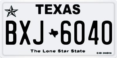 TX license plate BXJ6040