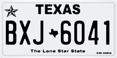 TX license plate BXJ6041