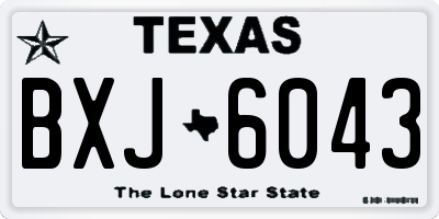 TX license plate BXJ6043