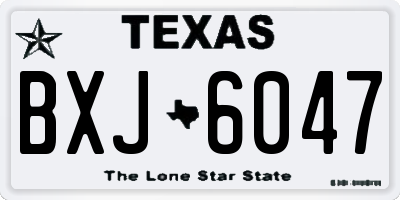 TX license plate BXJ6047