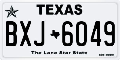 TX license plate BXJ6049