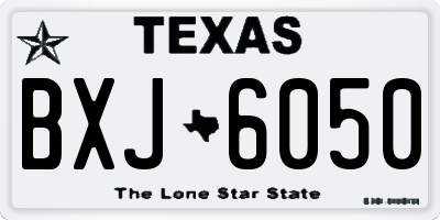 TX license plate BXJ6050
