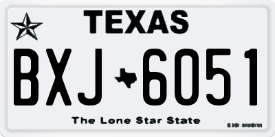 TX license plate BXJ6051