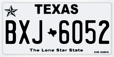 TX license plate BXJ6052