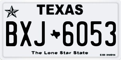 TX license plate BXJ6053