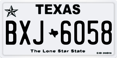 TX license plate BXJ6058