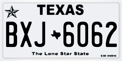TX license plate BXJ6062