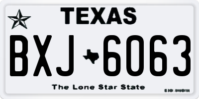 TX license plate BXJ6063