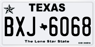 TX license plate BXJ6068