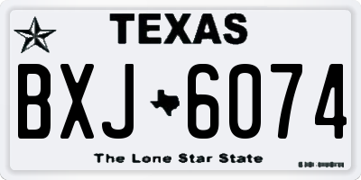 TX license plate BXJ6074