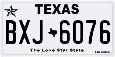 TX license plate BXJ6076