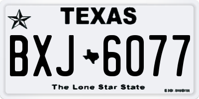 TX license plate BXJ6077