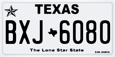 TX license plate BXJ6080