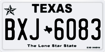 TX license plate BXJ6083