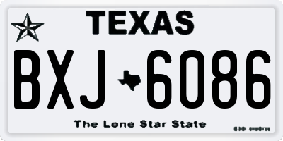 TX license plate BXJ6086