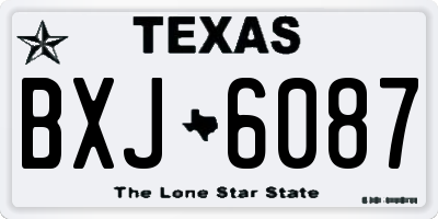 TX license plate BXJ6087
