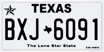 TX license plate BXJ6091