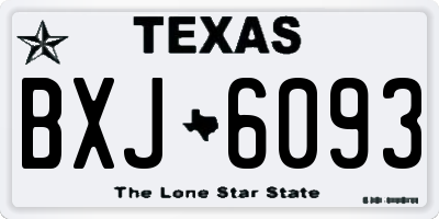 TX license plate BXJ6093