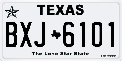 TX license plate BXJ6101