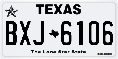 TX license plate BXJ6106
