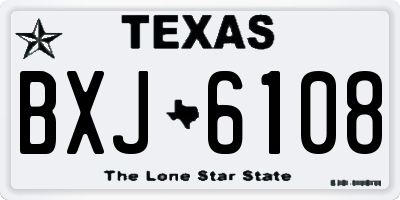 TX license plate BXJ6108