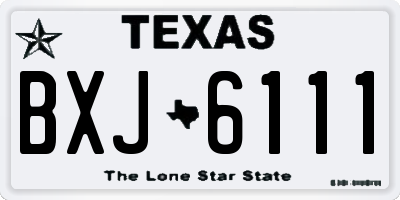 TX license plate BXJ6111